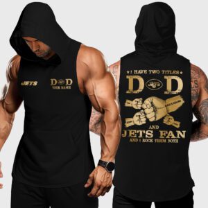 New York Jets NFL Men Workout Hoodie Tank Tops Custom Dads Name WHT1278